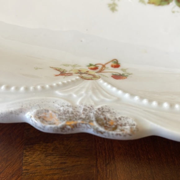 Vintage oval serving Relish Dish wild strawberry pattern Bavaria - Picture 7 of 7